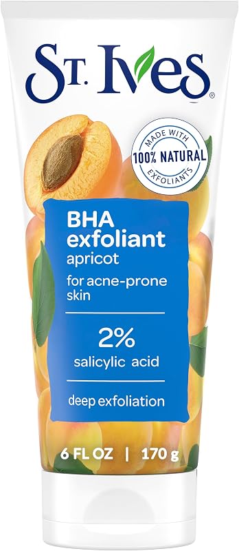 Acne Control Face Scrub Deeply Exfoliates and Prevents Acne for Smooth, Glowing Skin Apricot Made with Oil-Free Salicylic Acid Acne Medication, Made with 100% Natural Exfoliants 6 oz