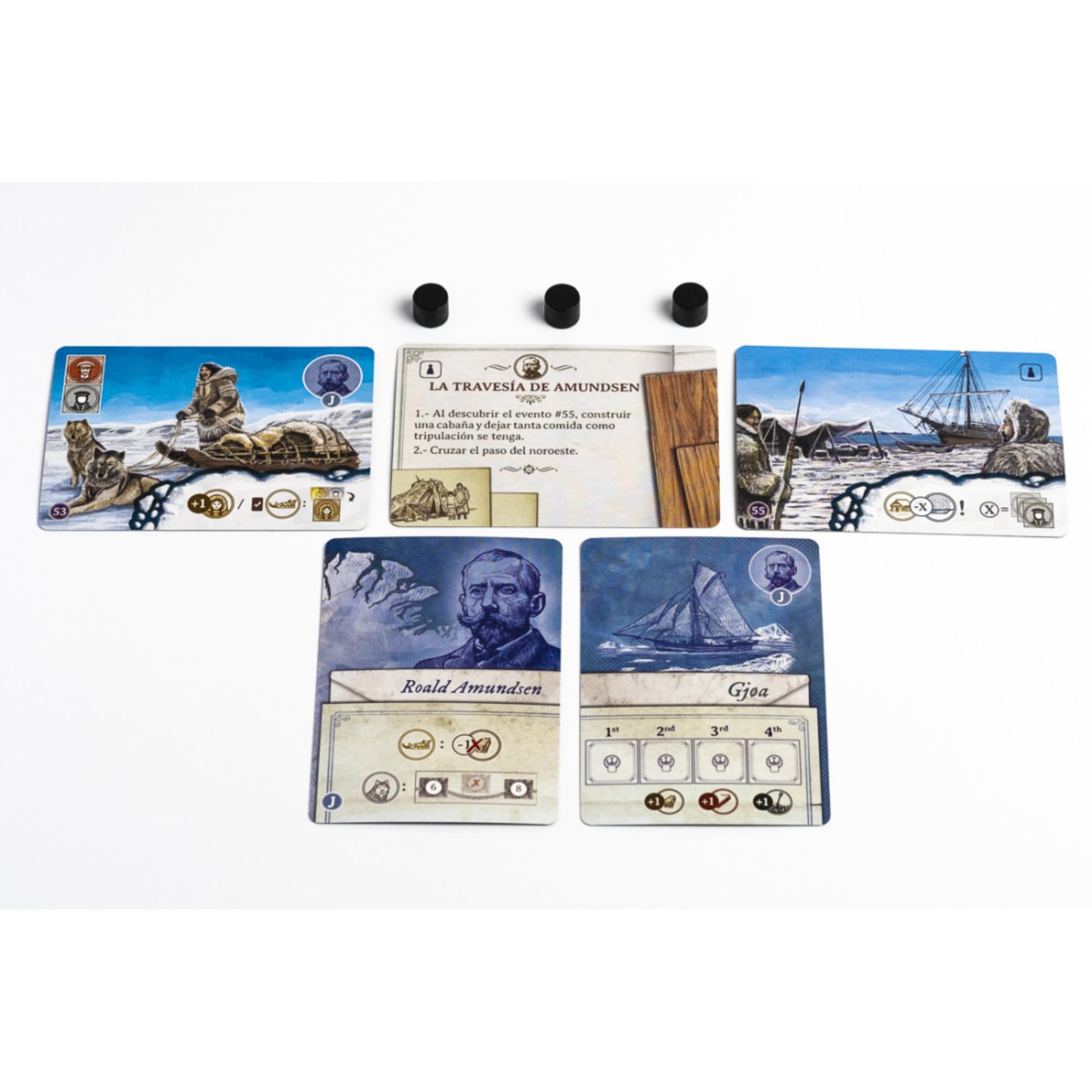 2Tomatoes Games | Through Ice and Snow Myths & Legends | Eksploracja Gra Planszowa | Strategia i przygoda | 1-4 graczy | Hiszpański, Niemiecki, Angielski i Francuski | Historyczny, Miejsca, Morski