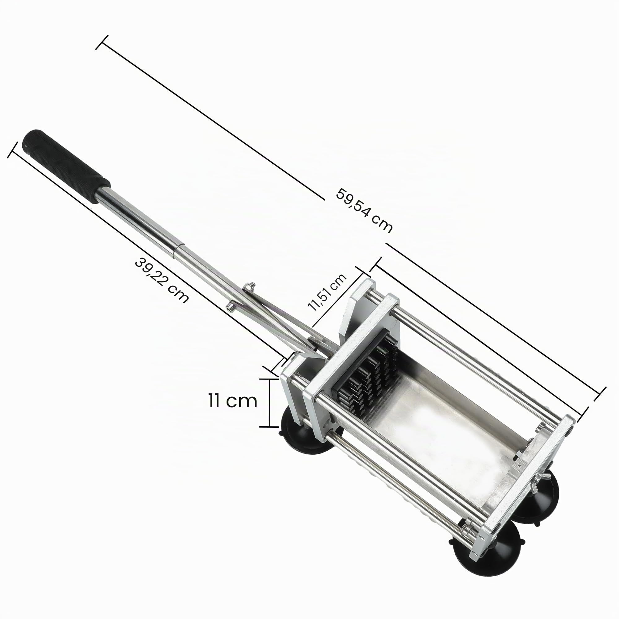 Frittierschneider, professioneller Kartoffelschneider, Edelstahl-Klingen mit 1,27 cm und 3/8 Zoll Klinge, ideal für Kartoffeln, Karotten, Gurken