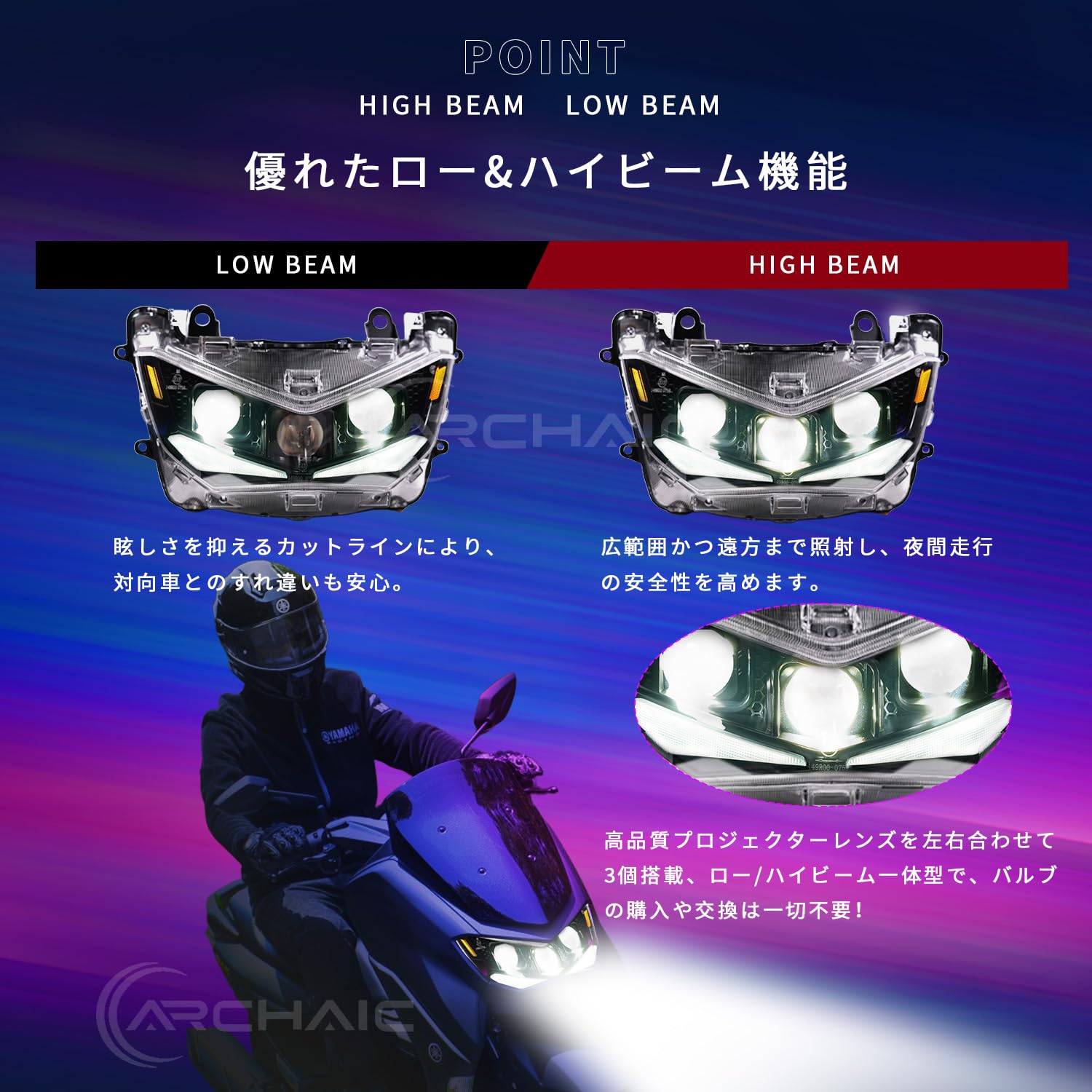 Amazon | Archaic ヤマハ NMAX125 NMAX155 エヌマックス マトリックス