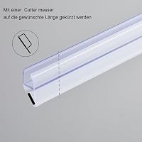 KOOBON Mágneses Zuhanykabin Tömítés 2db 100cm Üvegajtóhoz 6-8mm - 100cm Gerade für 6mm/ 7mm/ 8mm, 2 Sets (4 Pieces) 5