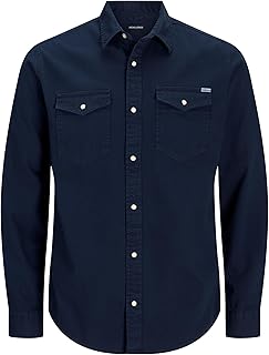 قميص جينز بقصة ضيقة للرجال من جاك اند جونز