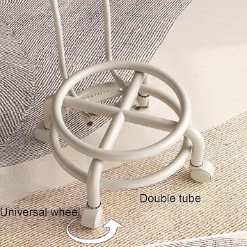 ESNY Rolling Stools With Wheels and Backrest Waterproof PU Leather High Weight Capacity Roller Seat for Men Women Boy Girl Garage Salon Home Office Low Height Rolling Sto Z
