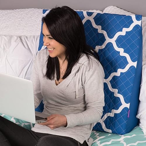 Miniatura 2 de HealthSmart Premium - Funda para cuña de cama hipoalergénica y ultrasuave, 555-9038-2400, Cubierta, Azul Marroquí, 1