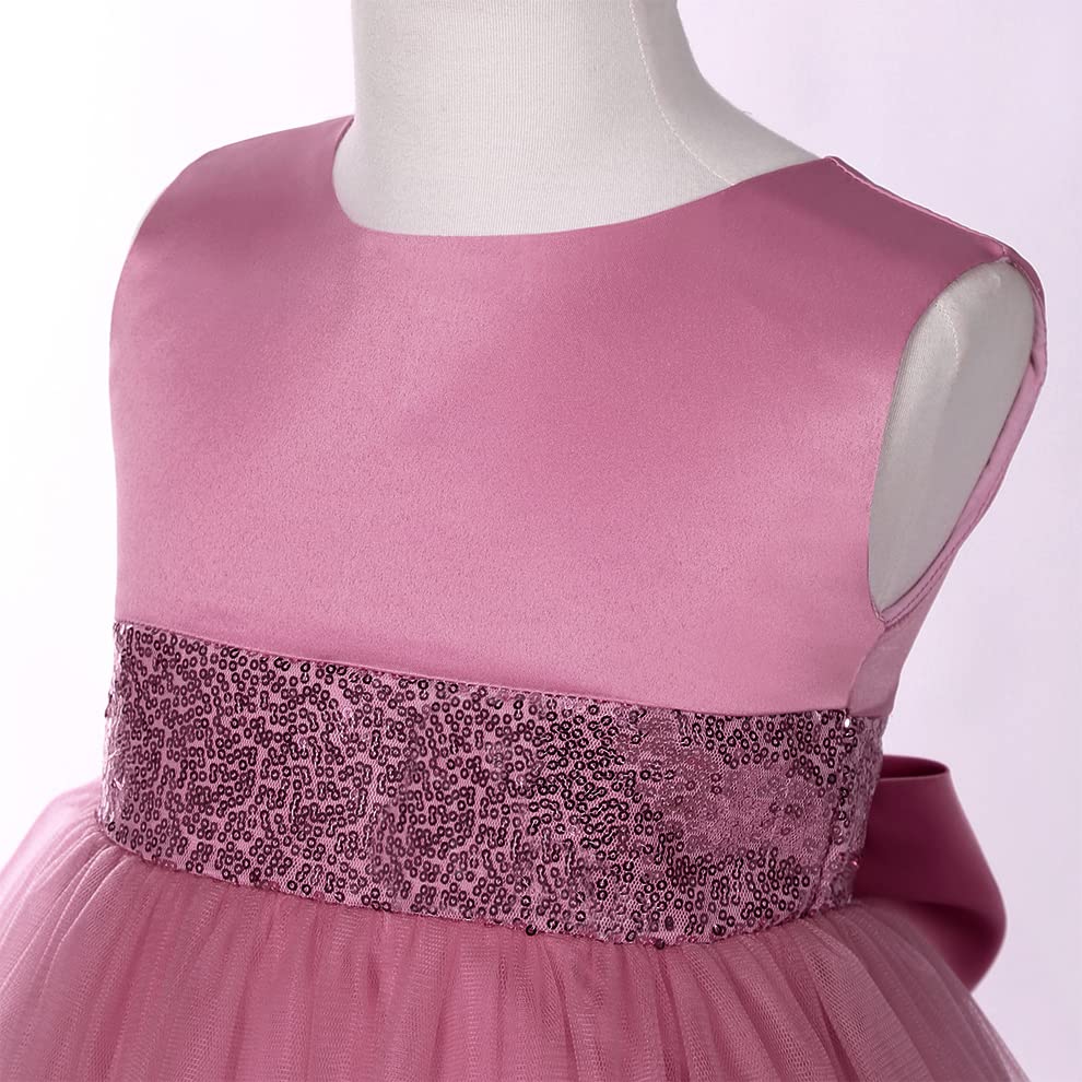 Vestido para niñas de corte asimétrico ideal para brillar como princesa en bodas y fiestas de noche 4