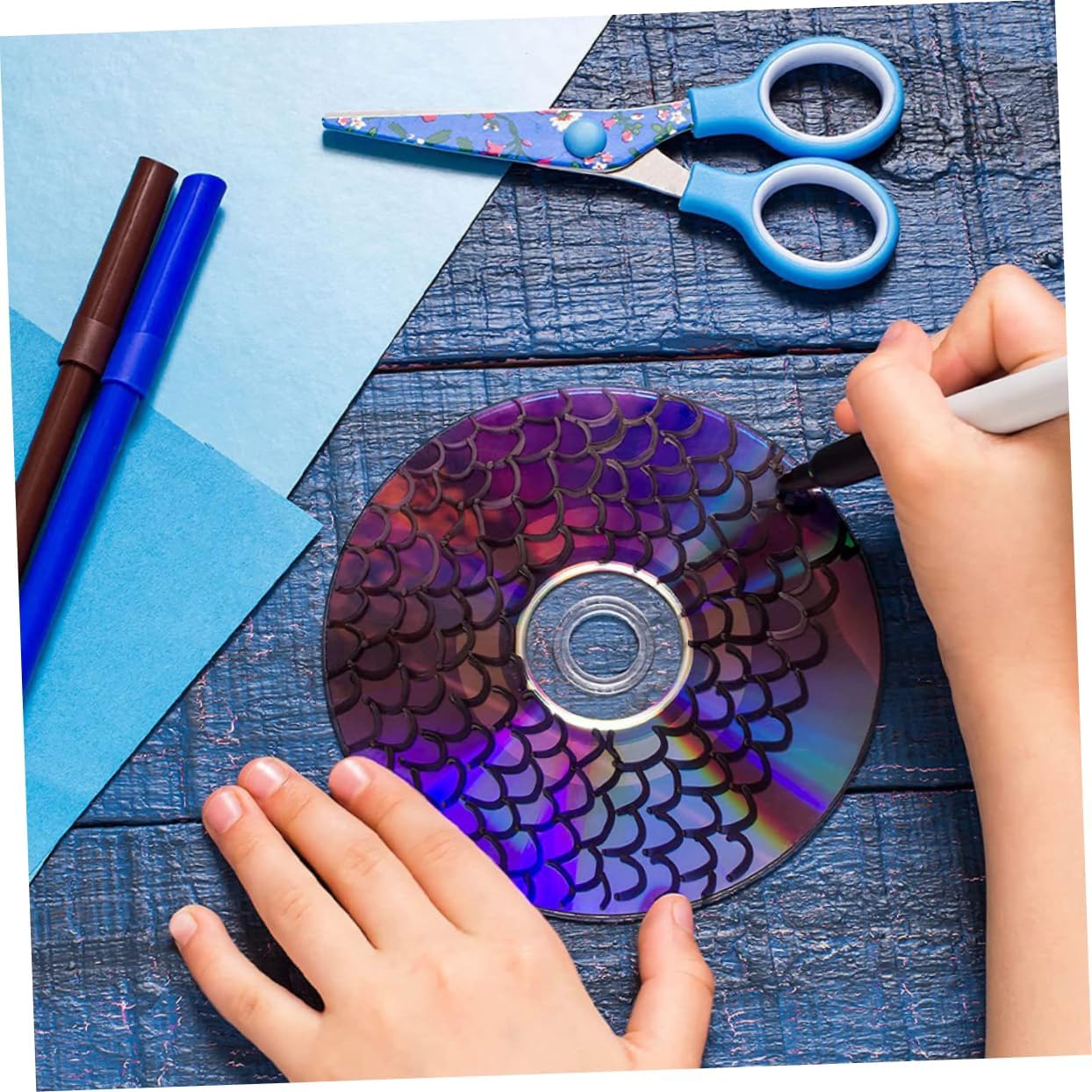 WOONEKY 10pcs DIY Cd Wall Decor Modern Aesthetic Discs for Crafts Blank Discs for Painting Decor