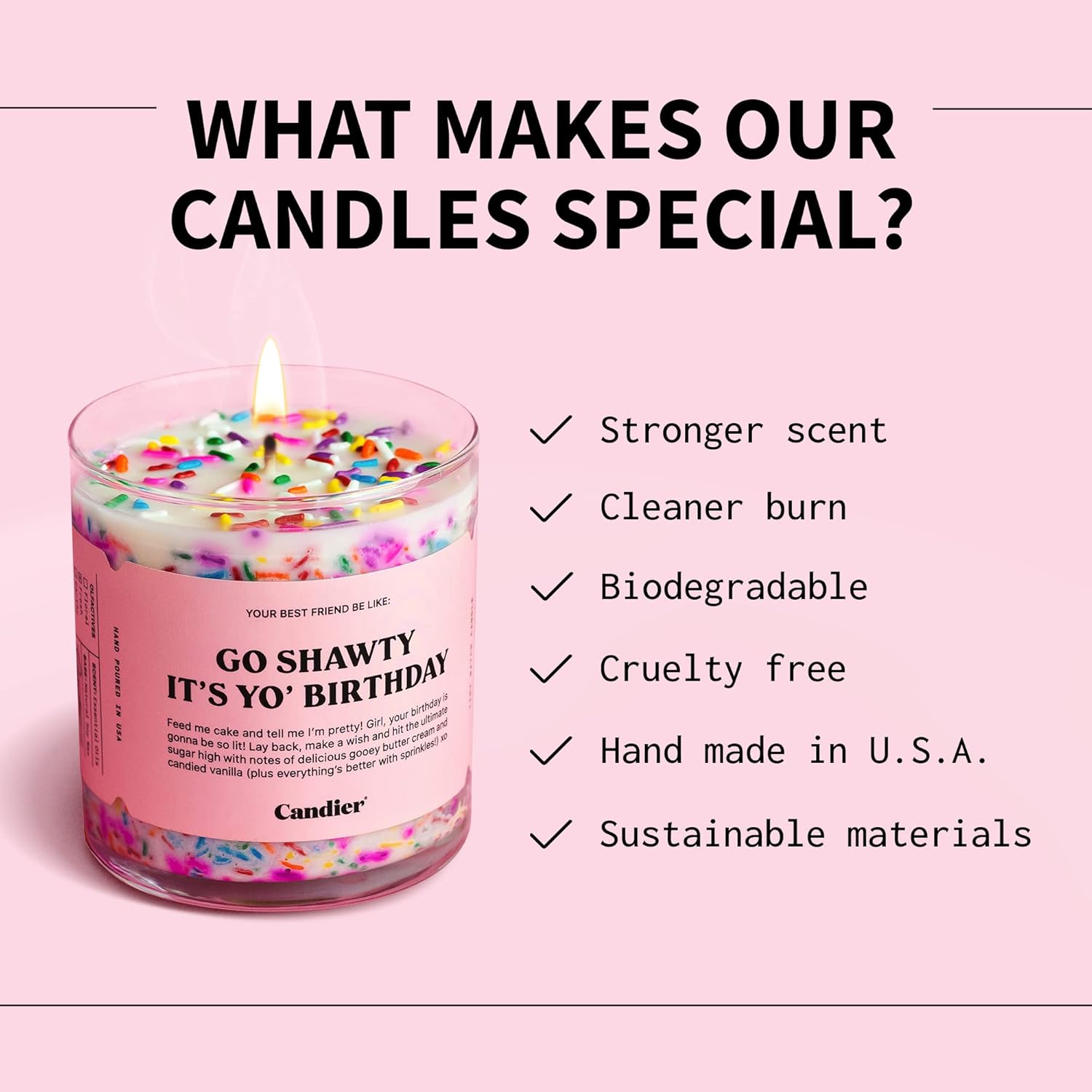 Birthday Cake Scented Candle, Natural Soy Candle with Birthday Cake & Buttercream Notes, Aromatherapy for Relaxation, Unique Candles Gifts for Women, 60-Hour Burn Time - Candier by Ryan Porter