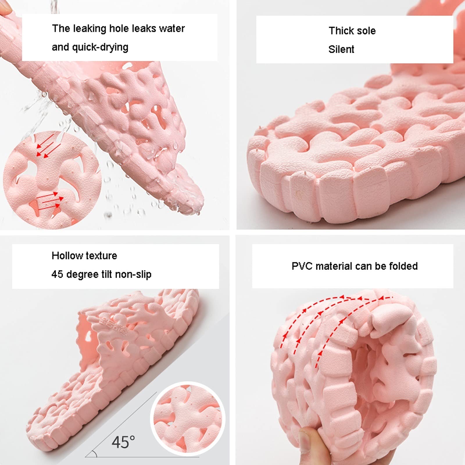 Czgcpyc Zapatillas De Ducha Con Agujeros De Secado Rápido