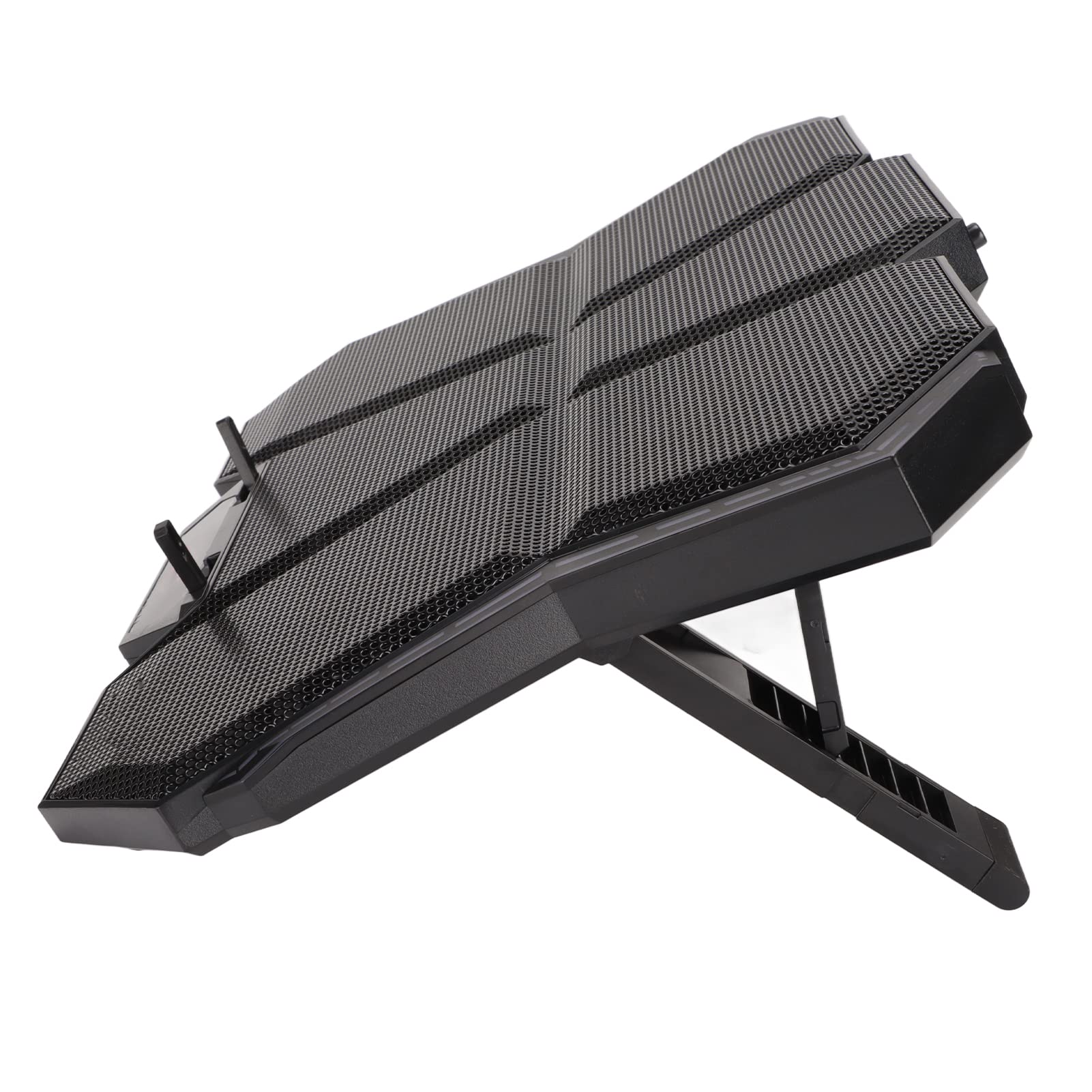 Laptop-Kühler, Kühlkissen, Notebook-Kühler, 6 Extrem Leise Lüfter, 7 Höhenverstellbar, 2600 U/min, 73,25 CFM, Zwei USB-Anschlüsse, Metallgeflecht für 12 Bis 17 Zoll Laptops