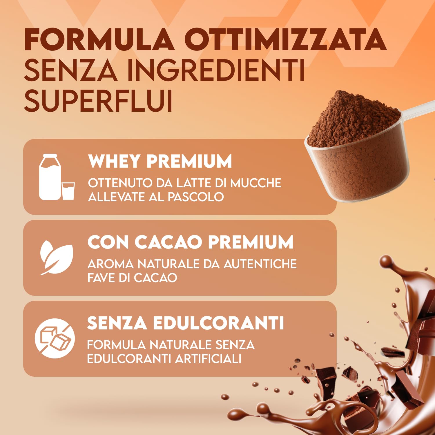 WFN Approved Whey Proteine in Polvere – Natural Chocolate – Senza Edulcoranti e Senza Zuccheri Aggiunti – 1 kg – Con Lattasi – Prodotto e Testato in Laboratorio in Germania