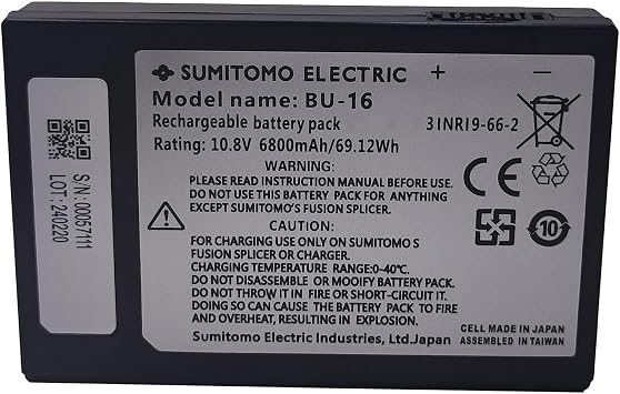 BU-16 6400MAH 10.8V Ni-MH Battery for Sumitomo BU-16 TYPE-72 TYPE-82 TYPE-Q102 Battery