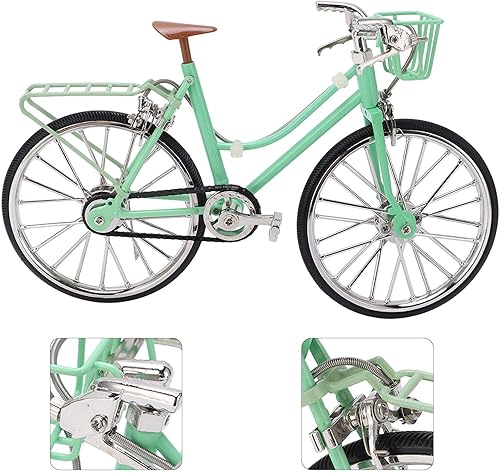 Miniatura 2 de Modelo de bicicleta de metal, mini figuras de bicicleta de dedo de escritorio, juguete en miniatura, retro, mini modelo, bicicleta, adornos de