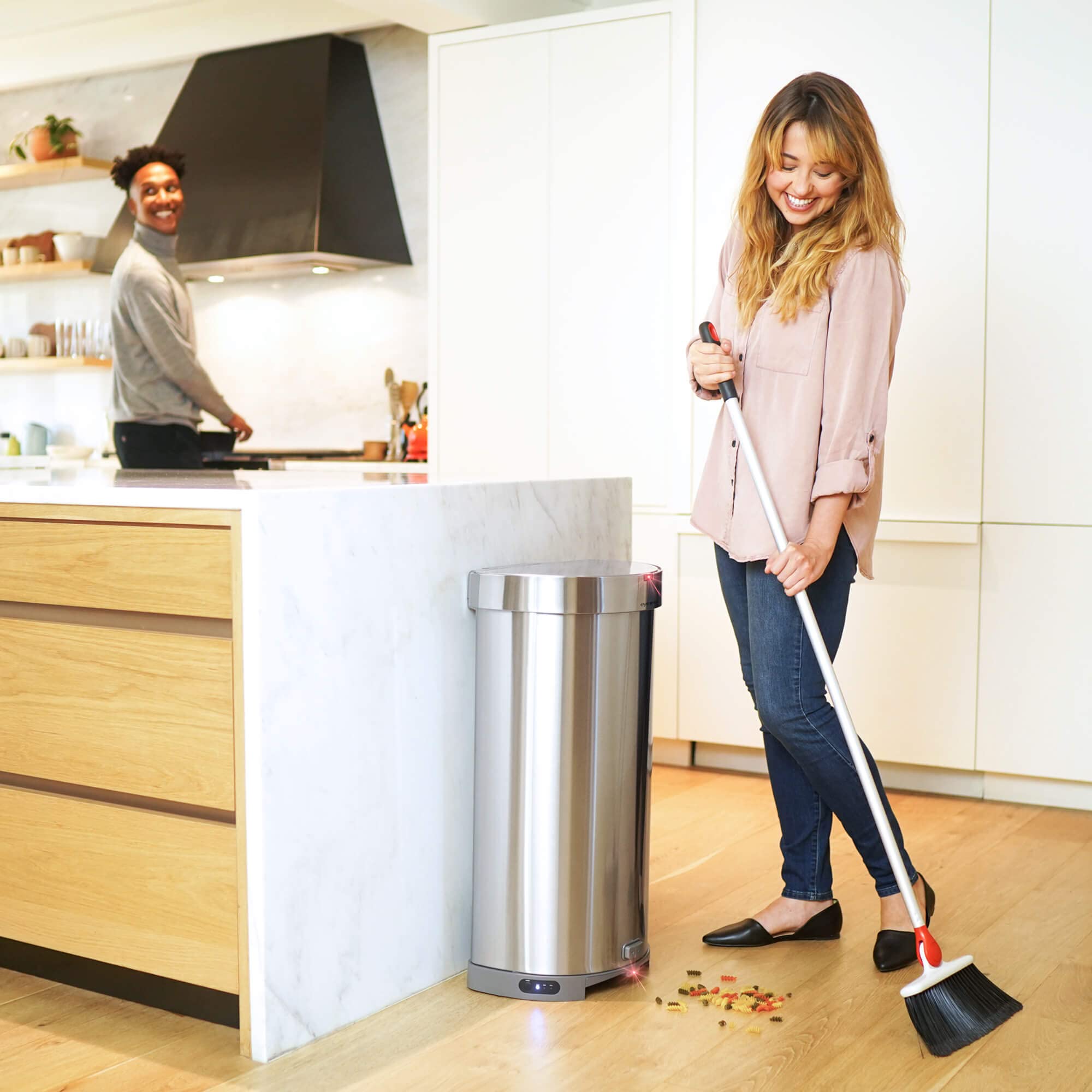 Buy EyeVac+. 2in1 Touchless Trash Bin and Touchless Vacuum. Stainless
