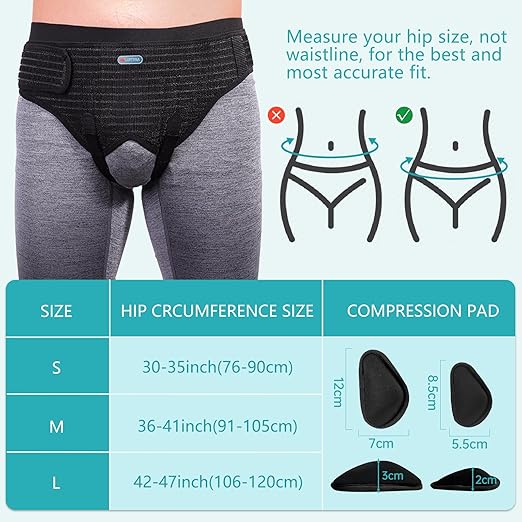 Faja Hernia ENLUNTRA Ajustable con 4 Almohadillas Hombre Mujer Inguinal Talla M miniatura 7