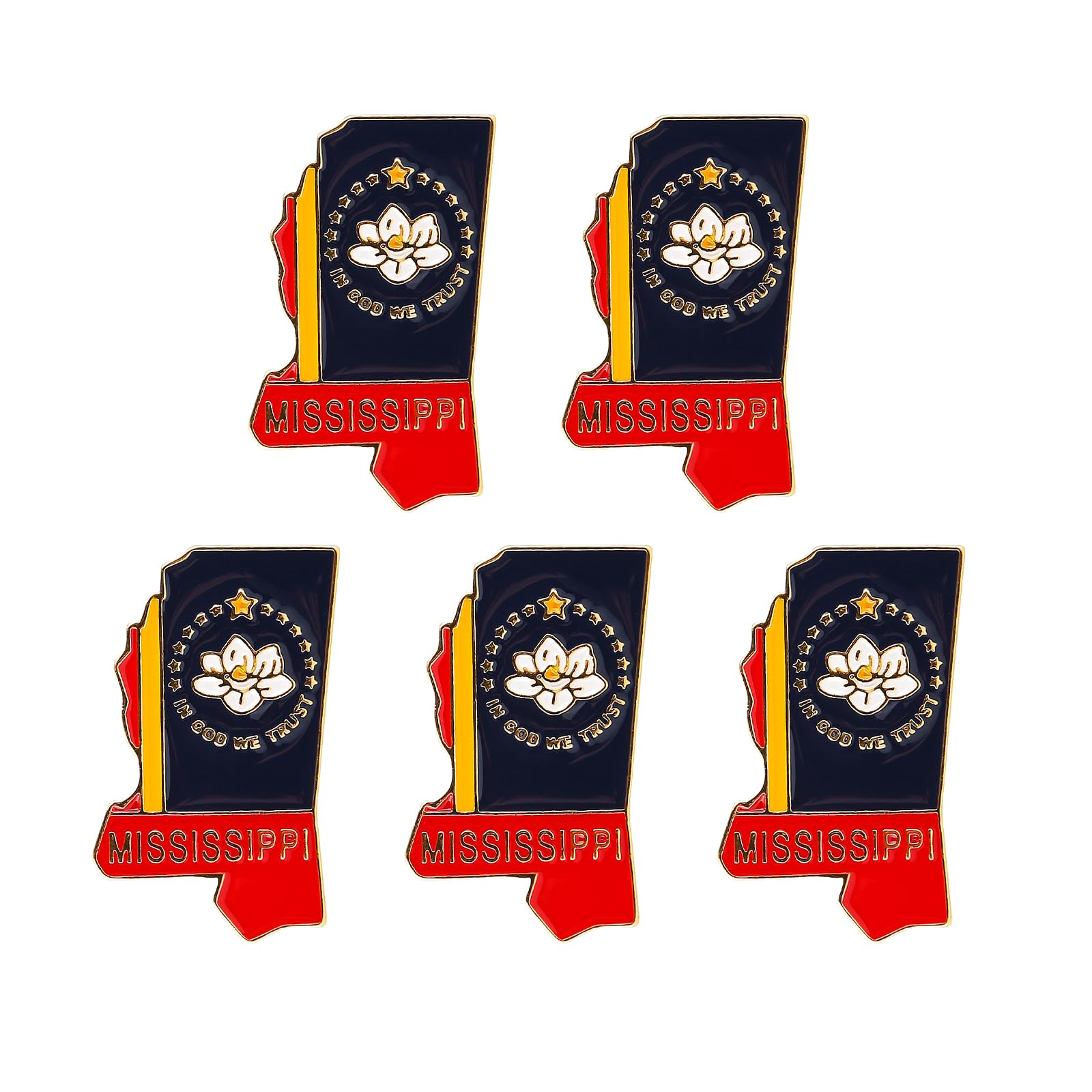 State Shaped Map Lapel Metal Pin Enamel Brooch Keepsake Beautifully Designed for Backpack Hat