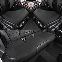 Vista 1 de 3 fundas de asiento de automóvil, fundas de cuero de lujo para asiento delantero y trasero, protector de cojín de asiento universal sin respaldo