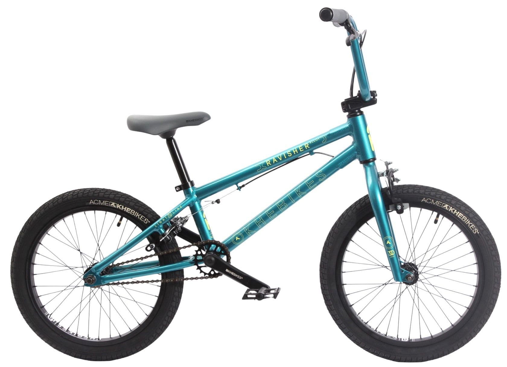 KHE Ravisher LL 18 pollici BMX Bici 2025 - Telaio in alluminio - Affix Rotor - Solo 8,6 kg - Strada parco pista - per bambini ca. 125-145 cm - Turchese