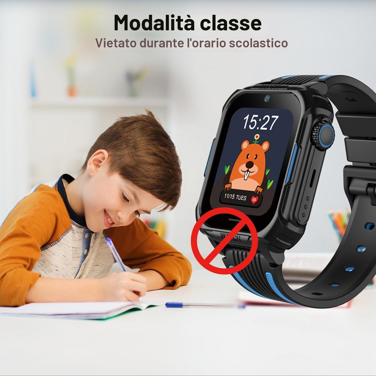 Smartwatch Bambini GPS 4G Orologio Telefono per Bambini con SOS Chat Video Fotocamera modalità Scolastiche Smartwatch per Bambino 5-16 Anni