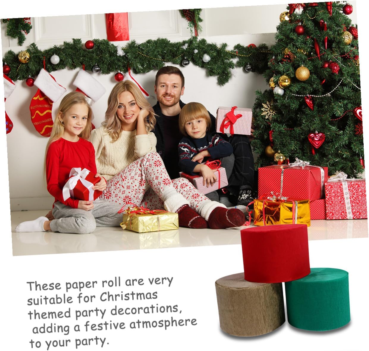 Artibetter 9 Pcs Crepe Paper Streamers Set Red, Gold, and Dark Emerald Rolls for Halloween and Party Decorations DIY Craft Supplies 4.5cm X 25m Each