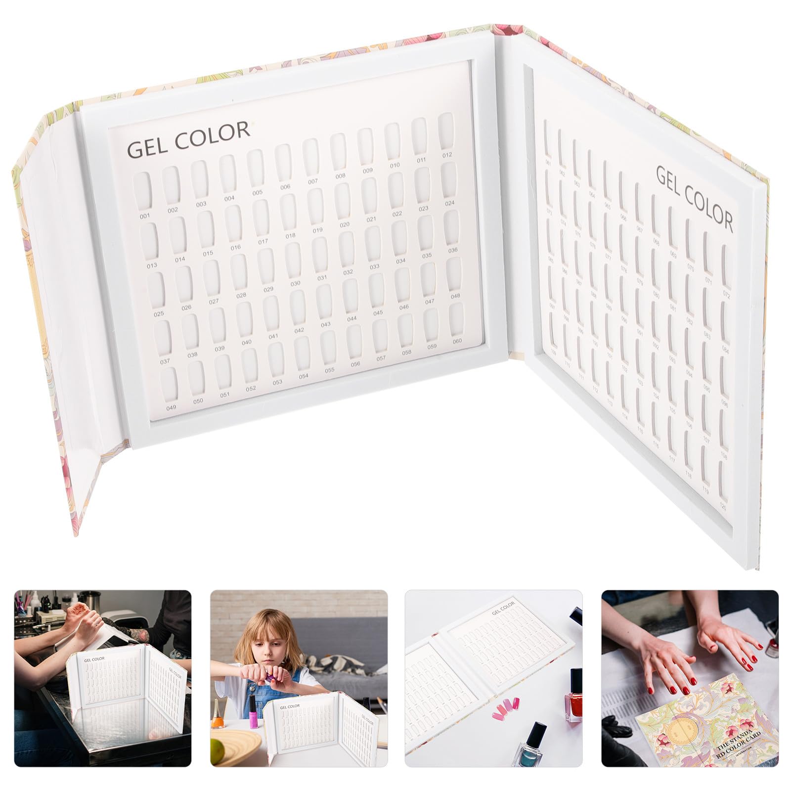 Genérico Muestrario de Uñas para Pintar Libro 120 Esmaltes, Tabla de Colores Carcasa ABS, para Uso en Salones y Prácticas de Uñas Semipermanentes