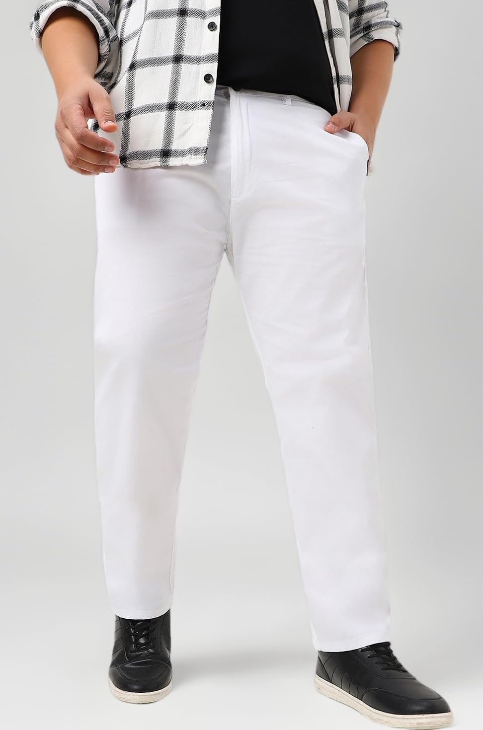 Urbano Plus Men's Regular Fit Mid Rise Trouser