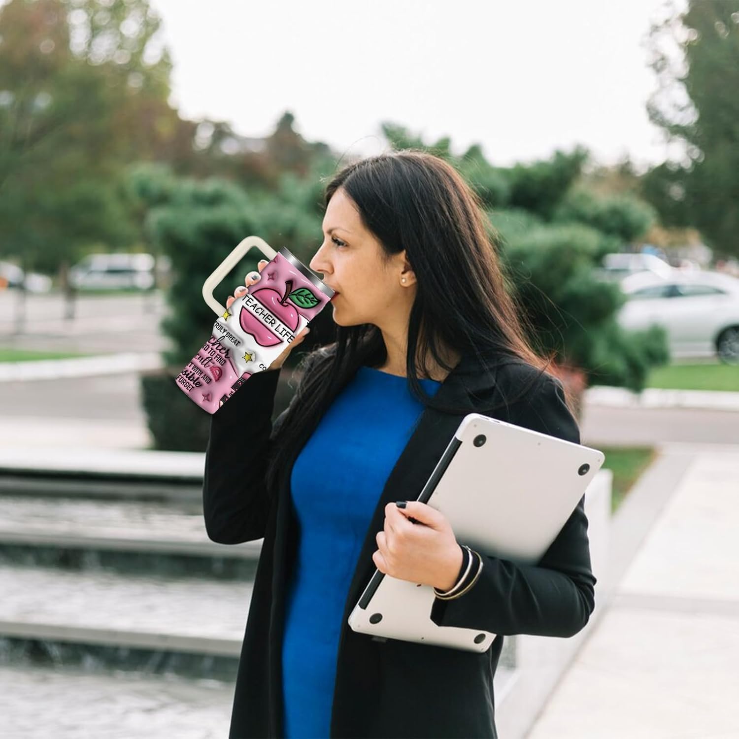 Teacher Appreciation Gifts, Birthday Gifts for Teachers Tumbler 40oz, Teacher Gift for Women Coffee Travel Cup, Best Teachers Gift for Teacher's Day Graduation Back to School Christmas, Pink - Image 6