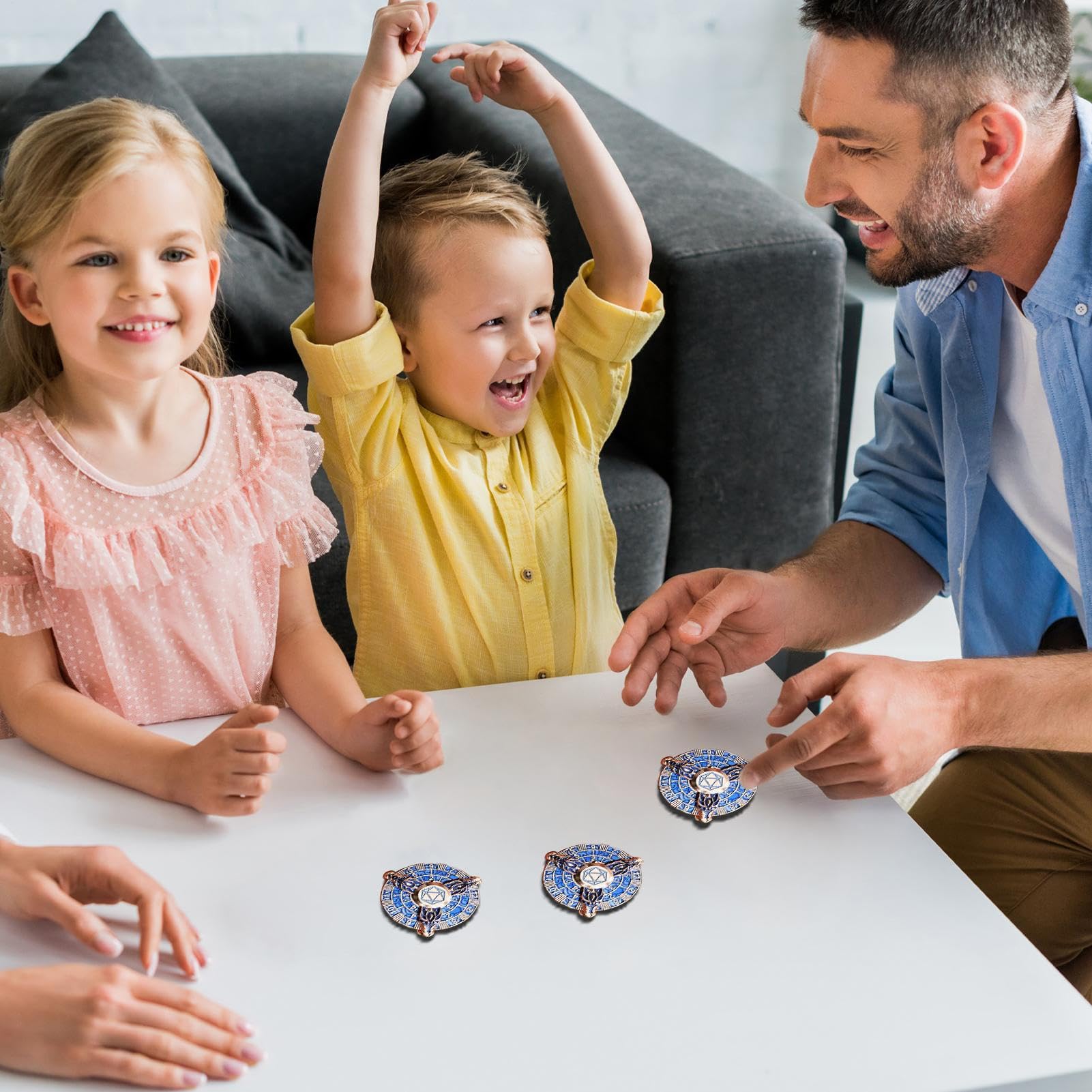 Moneta di , da roulette, set di poliedrici fantastici - Fidget Toys | rotella spinner, per giochi di ruolo, in metallo, per giocattoli da tavolo