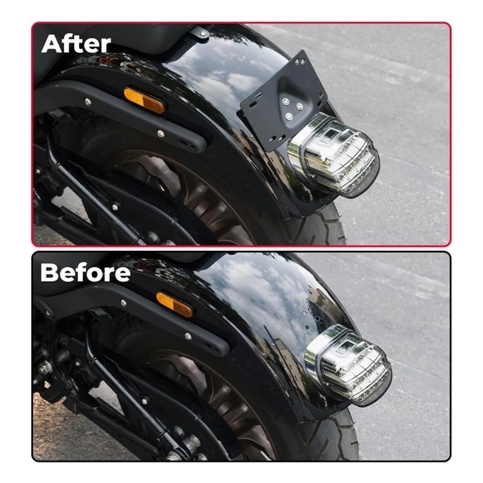 Amazon | オートバイのナンバープレートブラケット カーブした