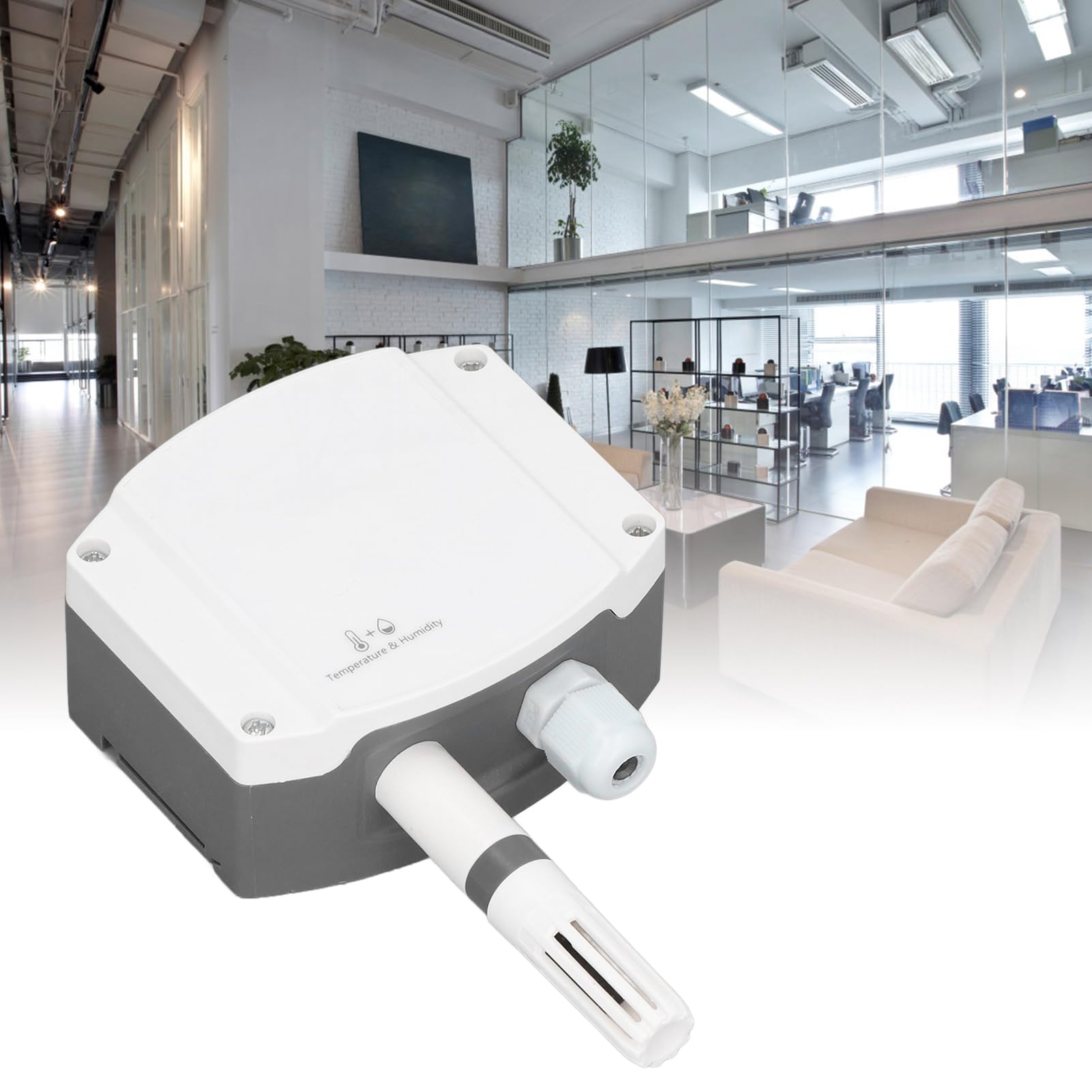 Trasmettitore sensore di umidità temperatura industriale ad alta precisione montaggio a parete 4 uscite analogiche 20 mA IP65 per HVAC di magazzino serra Plastica ABS 147