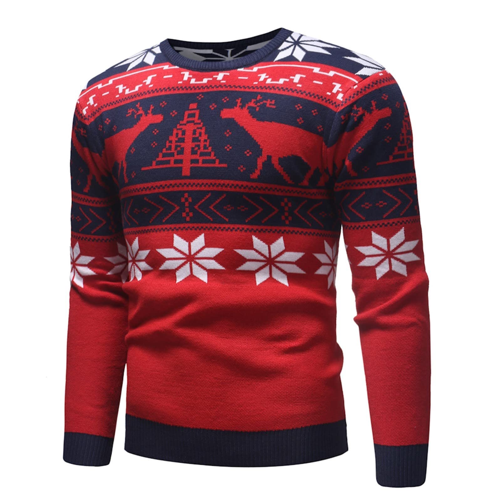 Maglione Uomo Natale, Maglia Natalizia Uomo Maglioni Brutti Di Natale Cotone Maglione Uomo Invernale Natalizio Girocollo Maglione Lungo Inverno Maglioni Di Natale Famiglia Per Feste Di Vacanza