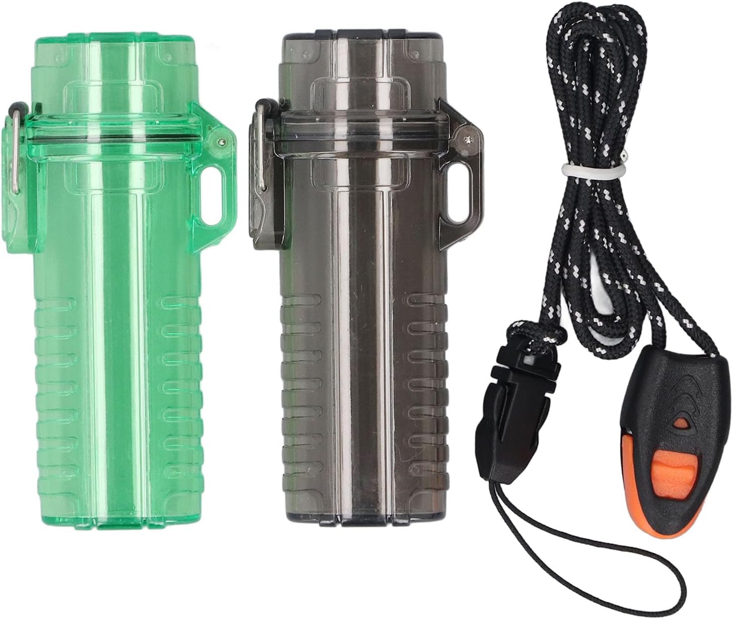 Haofy Portable Camping Plastic Water Proof Pocket Storage Holder 2 PCS Airtight Aluminum Bottle Capsule Ideal Organizer Container Great for Outdoors