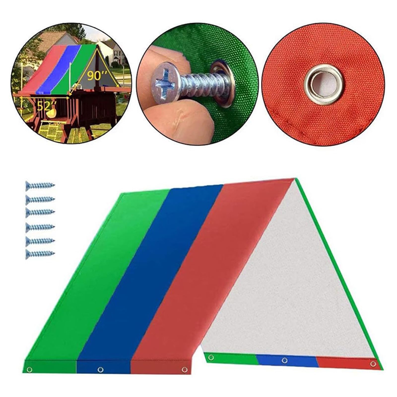 Copertura resistente agli strappi per parchi giochi con rivestimento argento 190D resistente alle intemperie ombra per bambini scivoli scalatori e giochi all'aperto baldacchino di ricambio