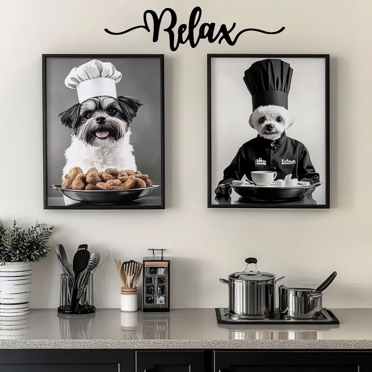 Bisamu Relax Metal Wall Art Decor, Relax Sign Metal Wall Decoration, Black Word Cutout,Letter Wall Decor (30" X 7" | 76 X 19cm)