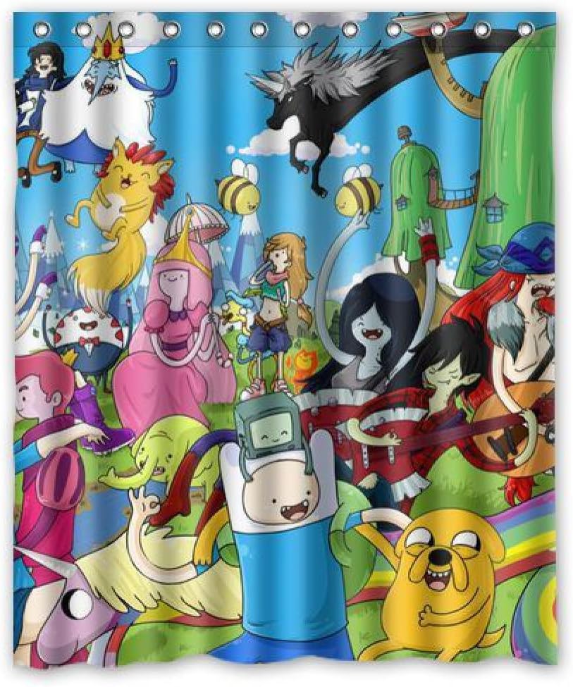 New Adventure Time With Finn And Jake Custom Waterproof Shower Curtain 60" X 72" Bathroom Decor