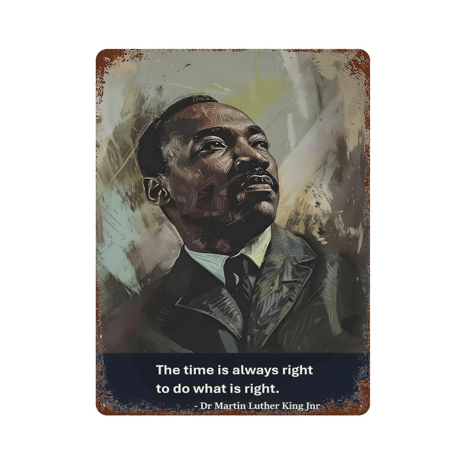 xiaoxiaoshen Minister Martin Luther King Jr. Portrait (2) Wall Decor Art Metal Tin Poster Modern Home Decor Art Home Bar Shop Decorations Vintage Sign 40x30cm