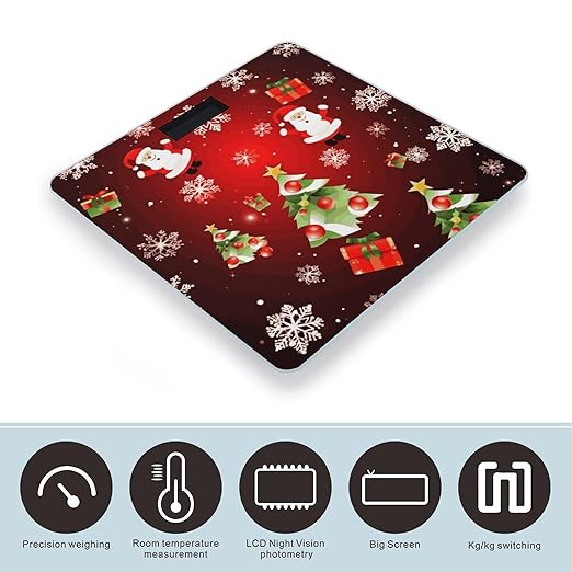 Báscula Digital Navideña de Peso Corporal con Pantalla LED miniatura 3