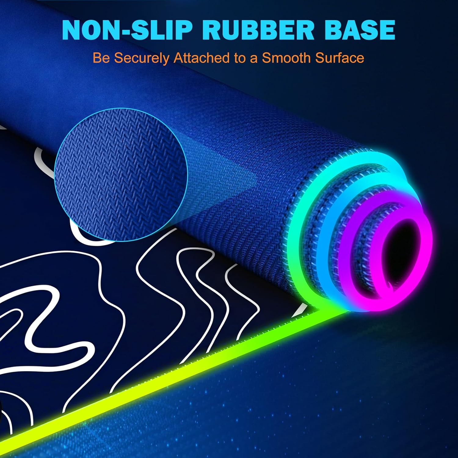 TARKARI Magnetic Wireless Charging RGB Mouse Pad, Large Gaming Desk Mat Waterproof, 31.5"x11.8" Black Mousepad, Ultra-Smooth Surface, Non-Slip Rubber Base, Desk Pad for Keyboard Laptop