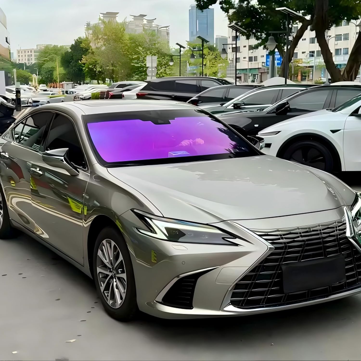 XhuangTech 65% Premium Window Tint Car, 65 Percent VLT Privacy Dreamy Purple Window Film Roll for Car or Home Blocks UV IR Rays, Heat & Glare - Scratch Resistance (30In X 10Ft)