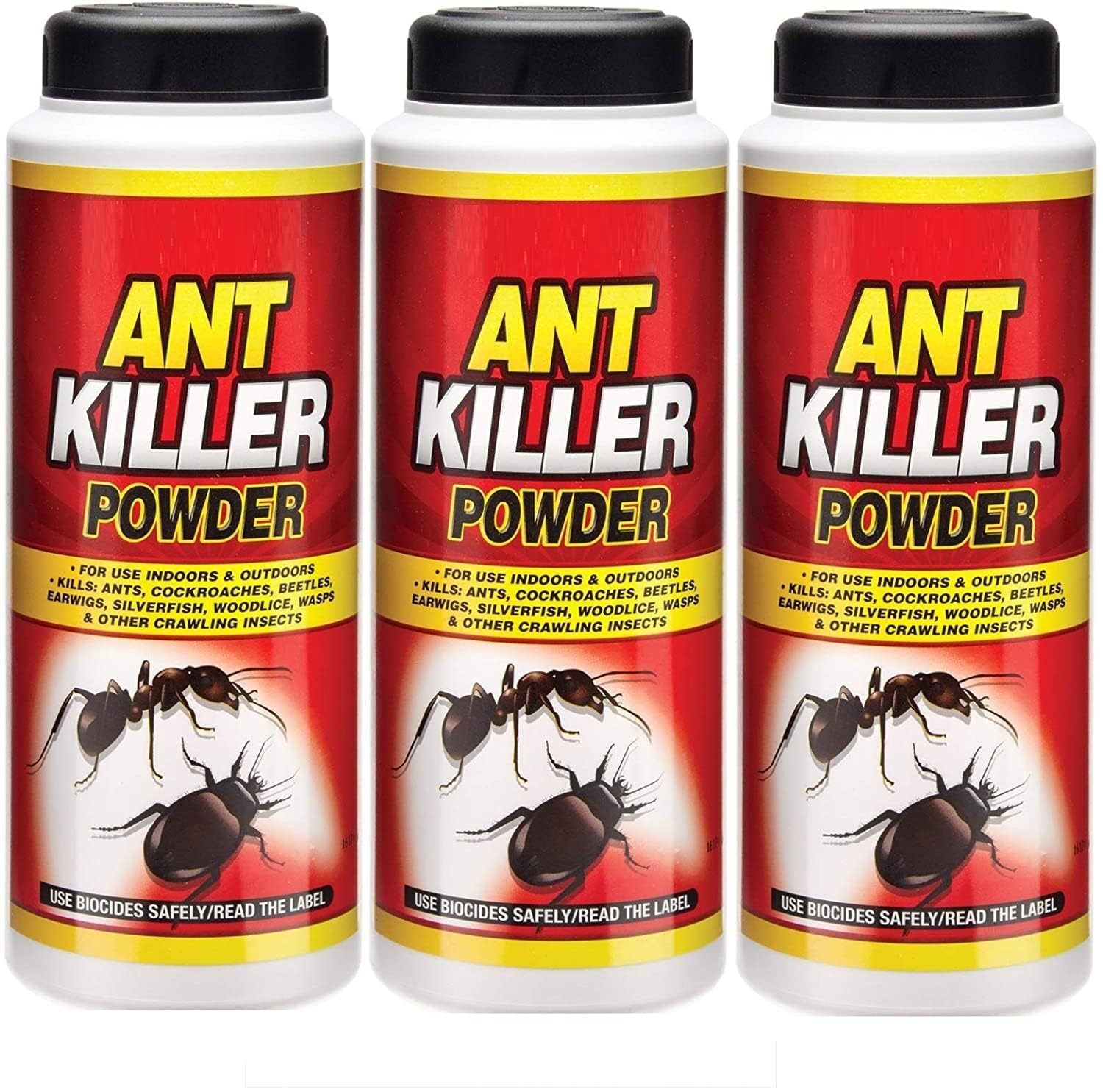 3x Ant Killer Powder for Indoor and Outdoor Use Strongest Ant Killer for Lawns, Home, Garden to Kill Ants, Cockroaches, Woodlice, Earwigs and Crawling Insects