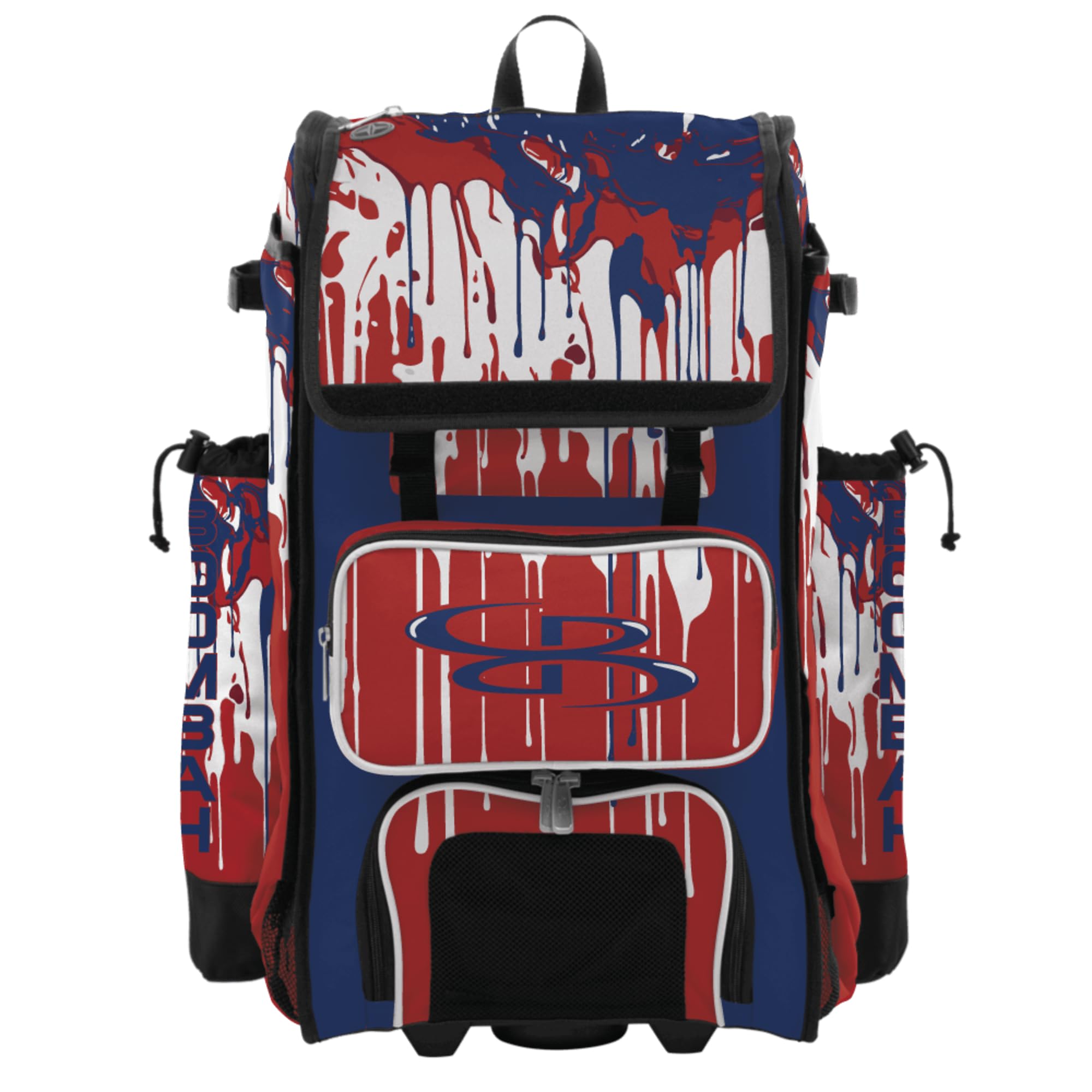 Rolling Catchers Superpack Baseball/Softball Bat Bag - Telescopic Handle - Holds 4 Bats -…