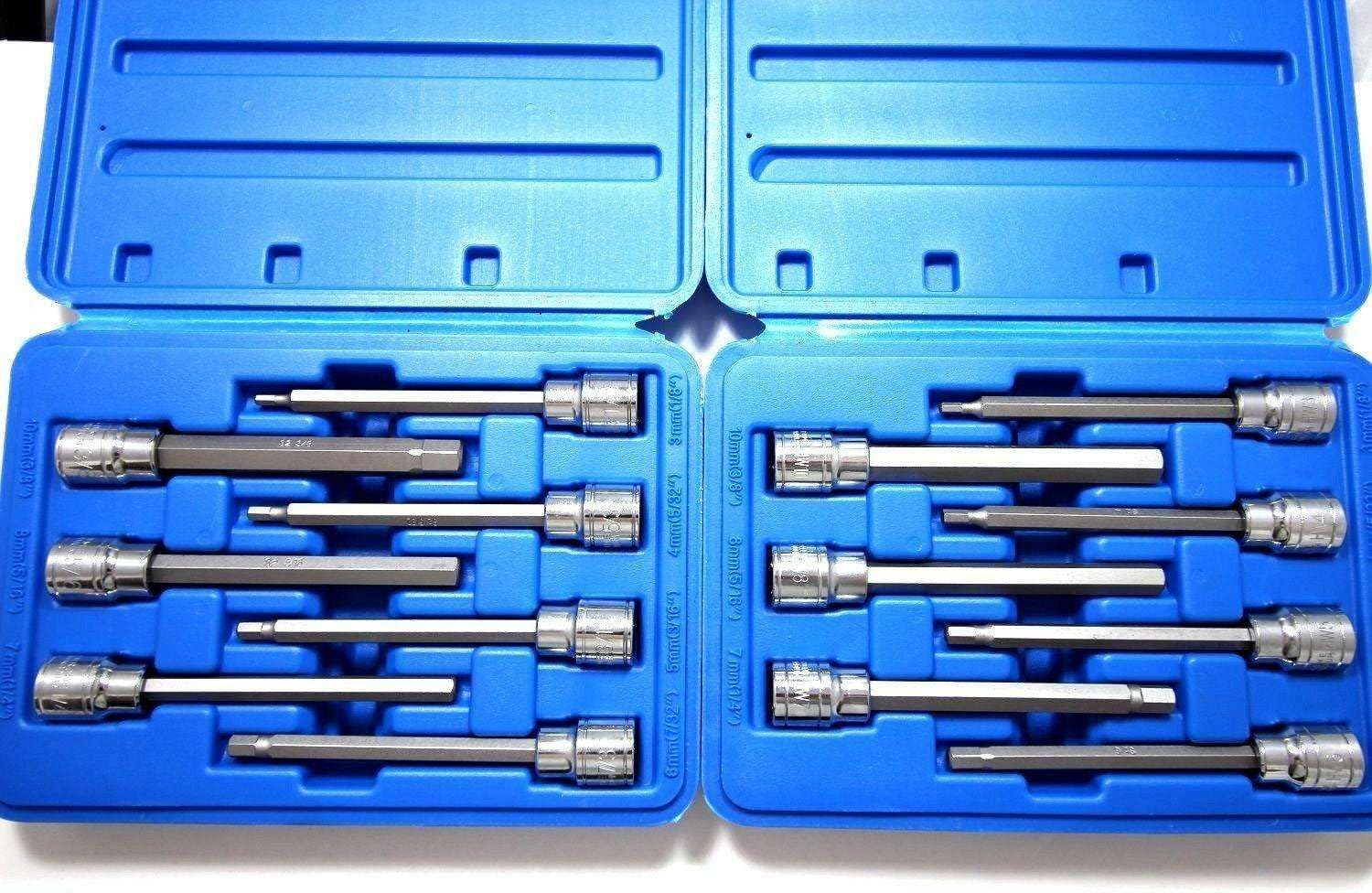 Amazon.com: UYSB 14 PC LONG ALLEN HEX WRENCH BIT KEY SOCKET TOOL SET ...