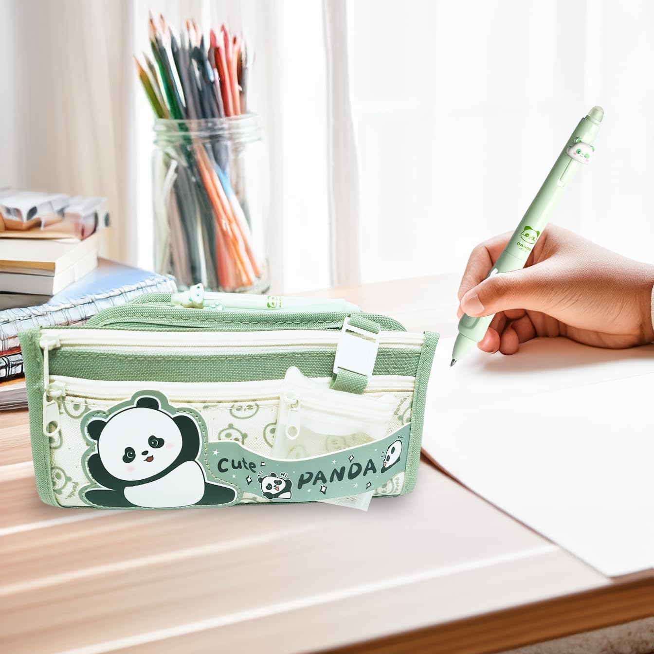 BEHAHAI Pencil Case, Large Capacity Multifunction School Pencil Case Cute Kids Pencil Bag Case School Stationery Organizer for Pens Girls Boys Students.(Multi Color) 4