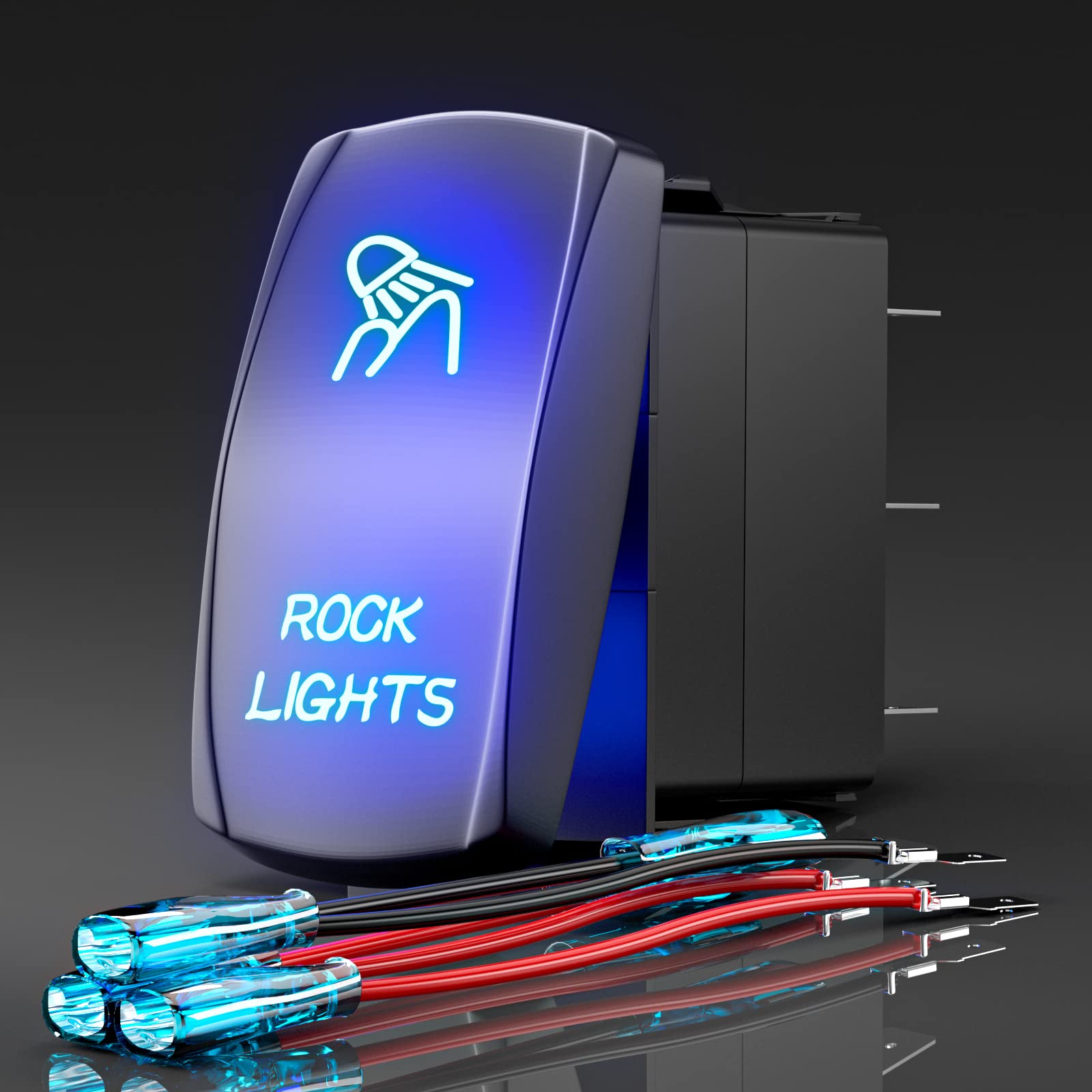 Interruptor Basculante Con LED Para Coches Y Barcos - SPST 5 Pines / DPDT 7 Pines, IP68, Estilo Carling ARB, Para Luces Y Compresores