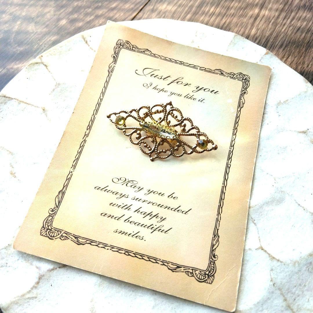 新作フラメンコシージョ留めビジューブローチ発表会白ゴールド