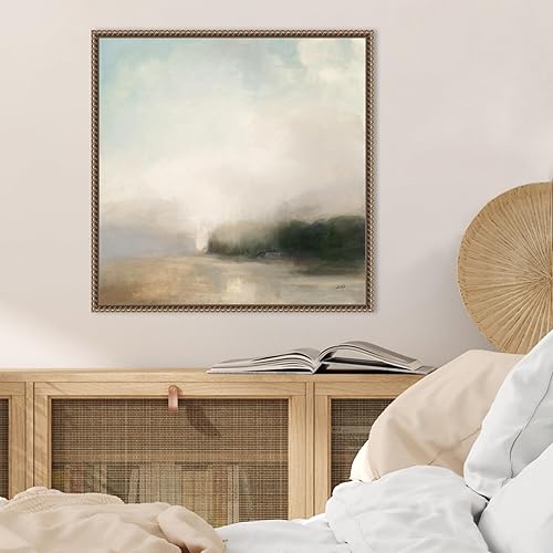 Miniatura 6 de Amanti Art Lienzo enmarcado para pared, 22 x 22 pulgadas, bosque lejano, por Julia Purinton, lienzo enmarcado para decoración de pared, sala de