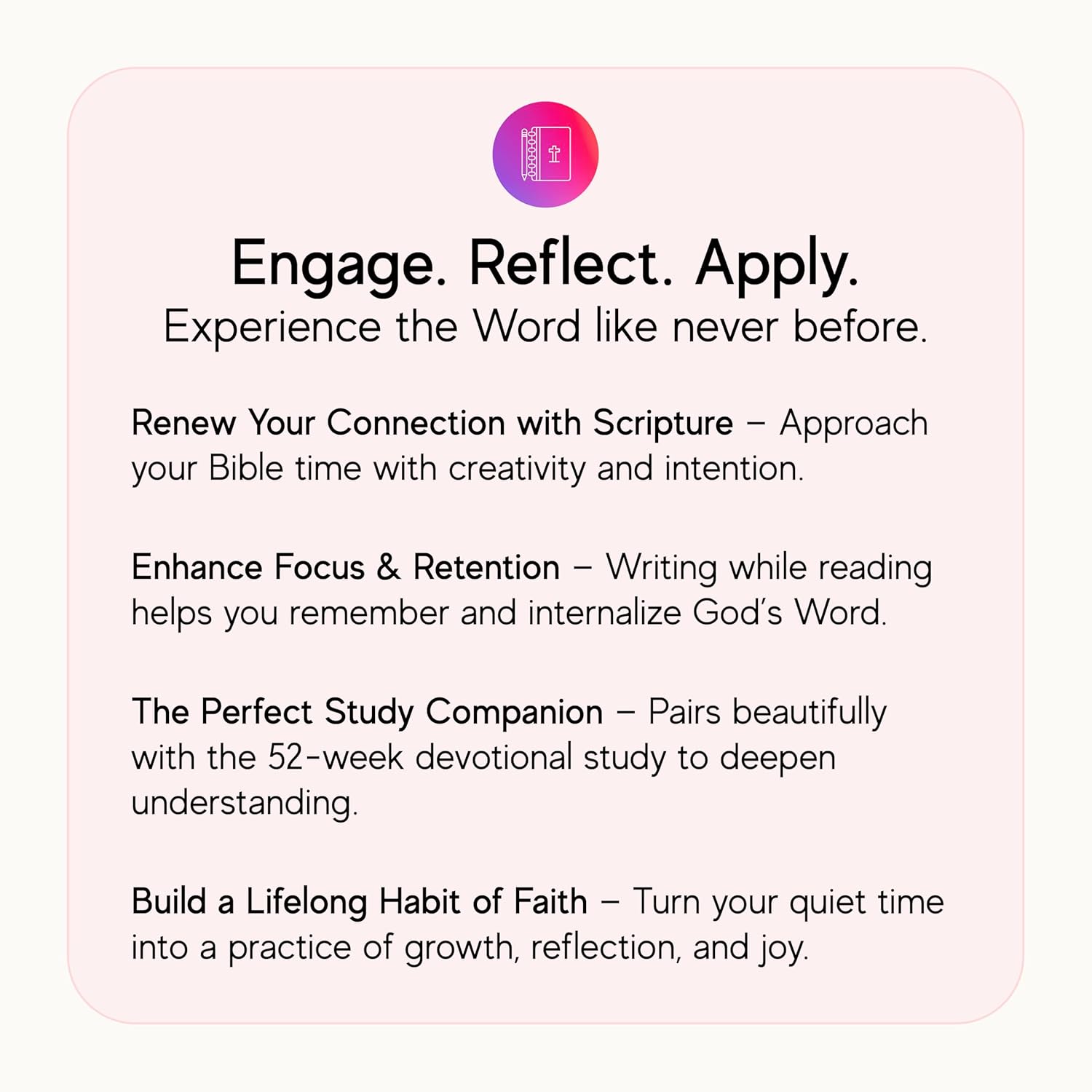 Official Spiral Bible® The Bible in a Year | 52 Week Guided Bible Study & Daily Reading Plan | Spiritual Companion & Journal for Adults & Teens | 8.5" x 11" Notebook