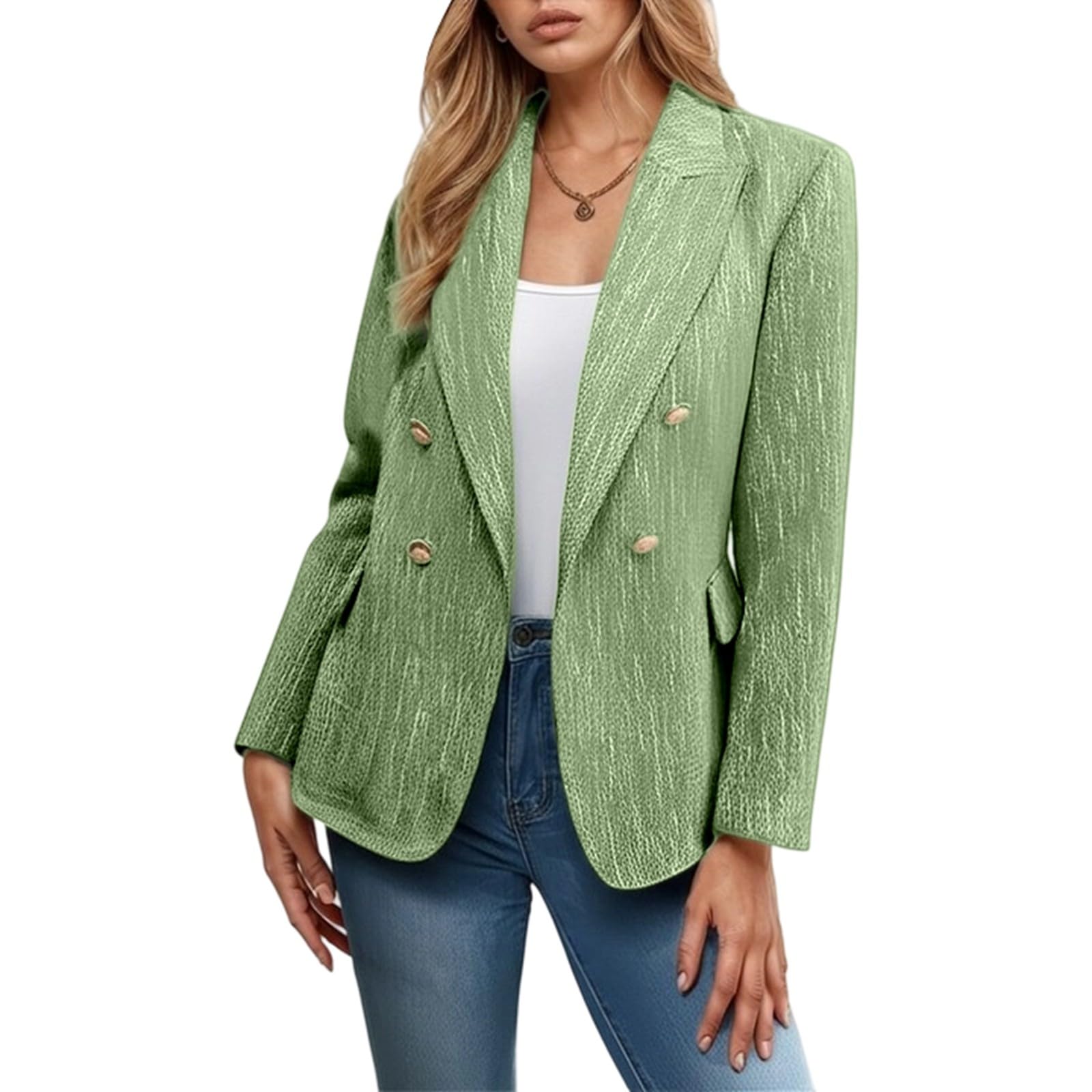 2026 Chaqueta Entretiempo Mujer Chaquetas de traje versátiles y elegantes para uso diario mujer, adecuadas conjuntos otoño, que combinan perfectamente con jeans pantalones casuales, diseño fácil