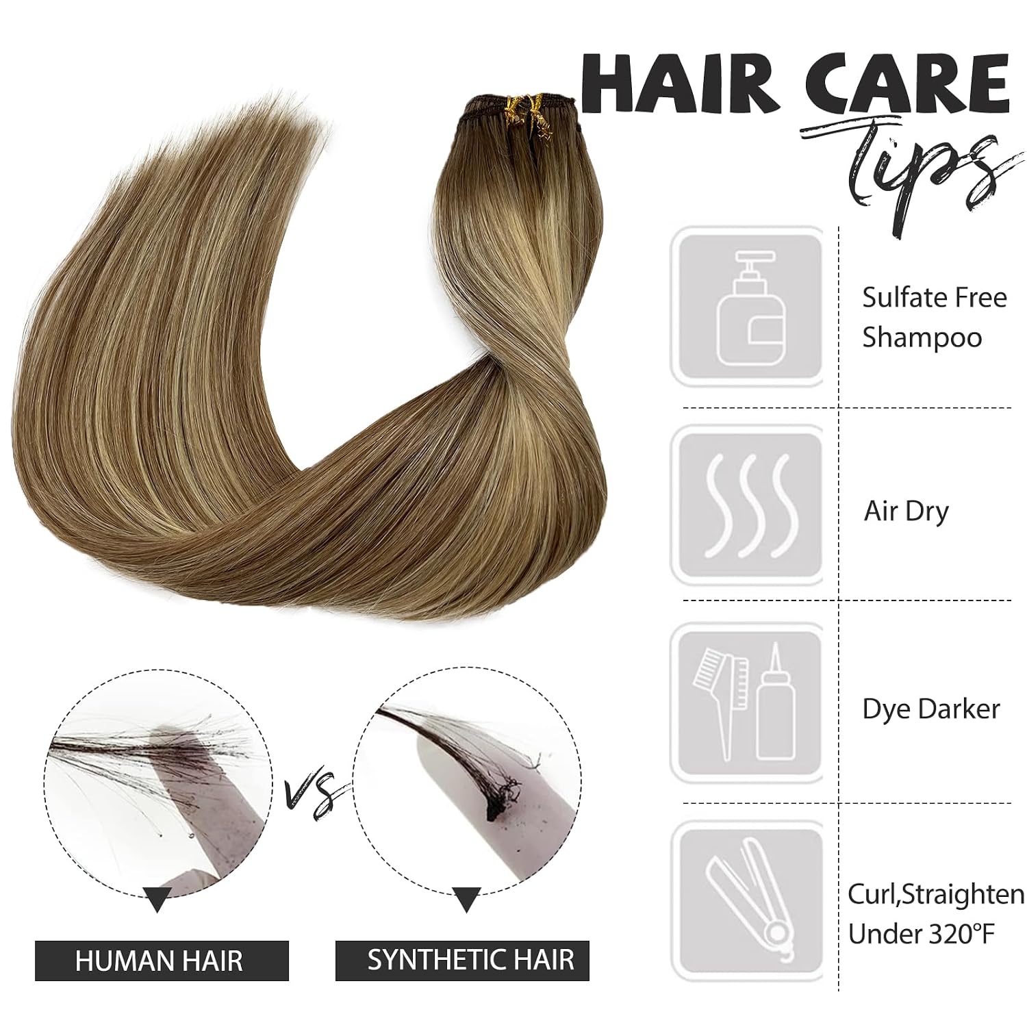 Belaved Hair Extensions Clip in Human Hair Ombre Brown to Ash Brown and Bleach Blonde Balayage12 Inch 70g 5pcs 100% Remy Real Human Hair Clip in Extensions Straight Seamless Invisible 8T8P613
