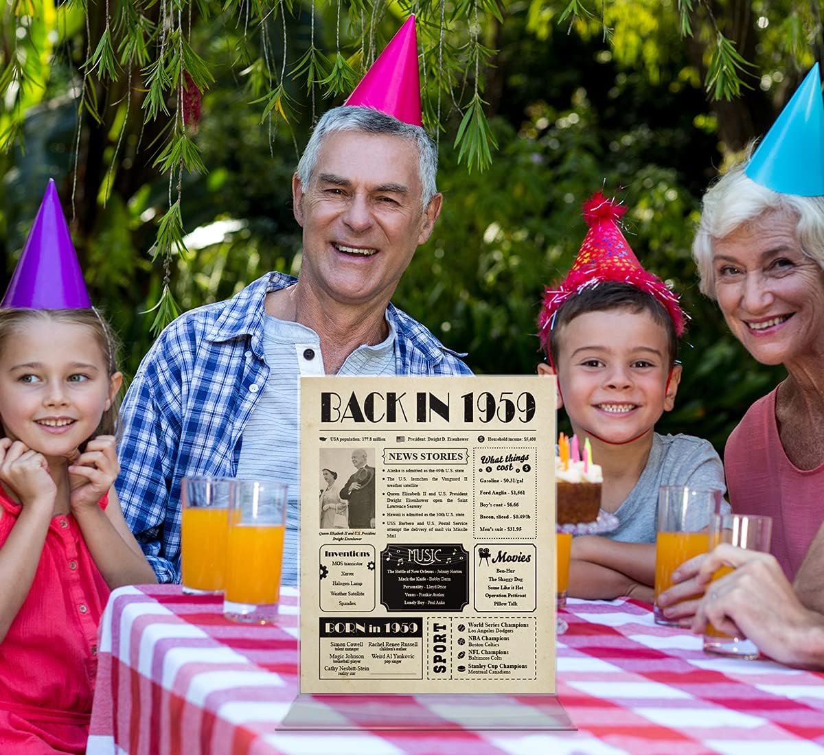 Ideas 66th Birthday Gifts for Women and Men - 66th Birthday Card for Her and Him - 66 Birthday Decorations - 1959 Birthday Gifts for Man and Woman - 66 Birthday Party Favors - 8x10" Unframed image 3