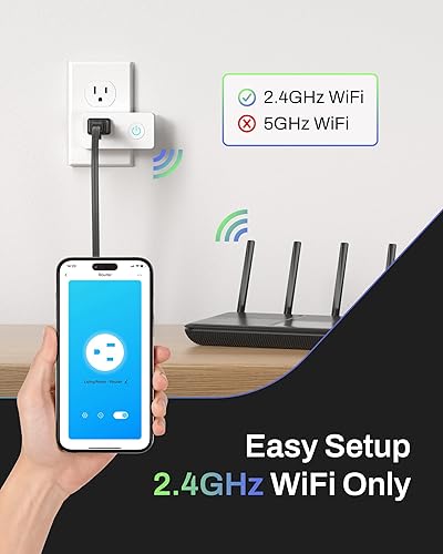 Miniatura 3 de BN-LINK Enchufe inteligente WiFi y Bluetooth, toma de temporizador inteligente de alta resistencia que funciona con Alexa y Google Home Assistant